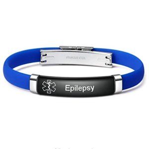 Epilepsy Silicone Medical ID Bracelet